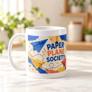 Tasse de typographie Paper Plane Society Paper Cut