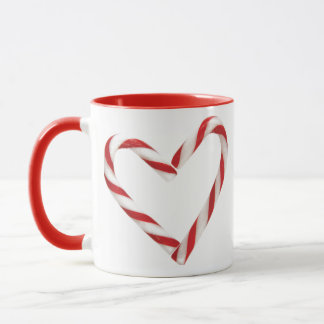 Tasse de vacances de coeur de Candycane