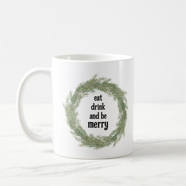 Tasse de vacances Manger, boire et être joyeux (Gauche)
