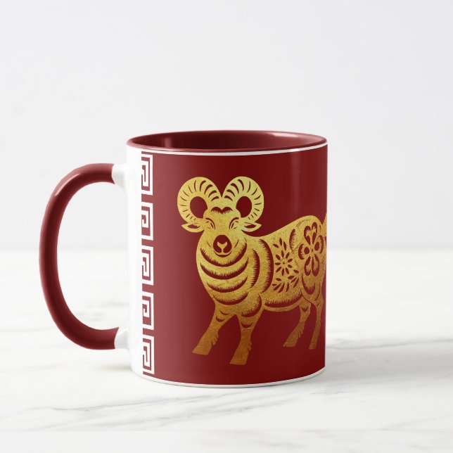 Tasse de vacances pour le Nouvel An chinois Chèvre (Gauche)