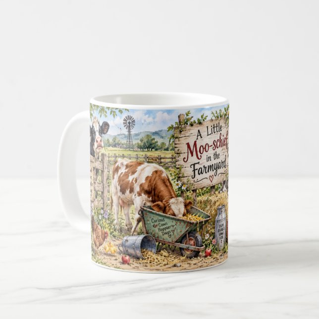 Tasse de vache de ferme un peu folle (Devant gauche)
