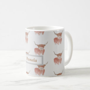 tasse de vache grise personnalisée