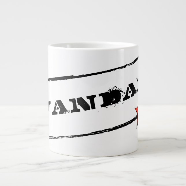 Tasse de VANDAL★ (texte blanc et étoile rouge) (Devant)