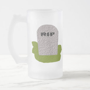 Tasse de verre décongelée de Pierre Tombstone RIP