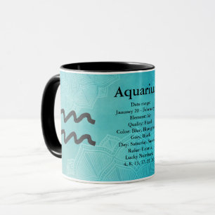 Tasse de Verseau de signe d'astrologie d'horoscope