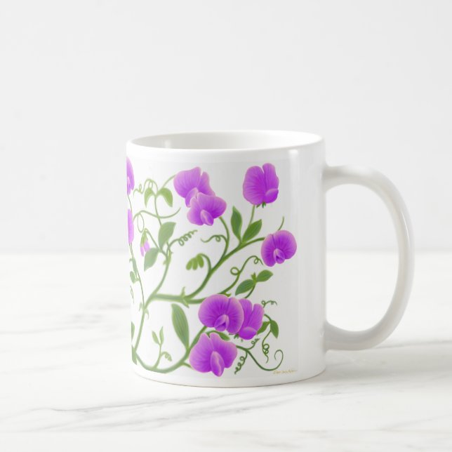 Tasse de vignes de fleur de pois doux (Droite)
