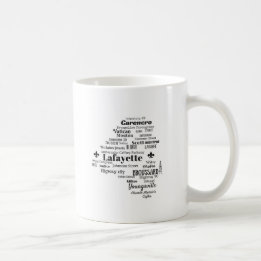 Tasse de villes et de rues de la Louisiane de