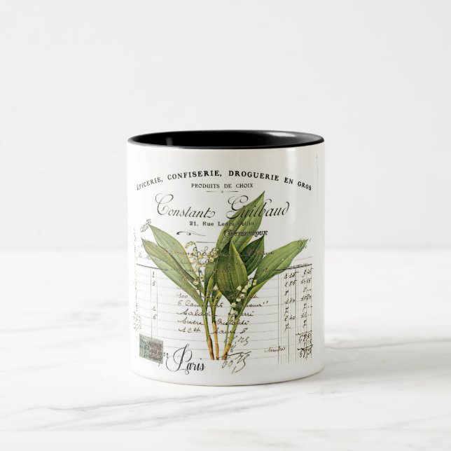 Tasse de Vintage, Retro conception de muguet (Centre)