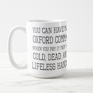 Tasse de virgule d'Oxford