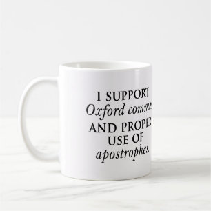 Tasse de virgule et d'apostrophes d'Oxford