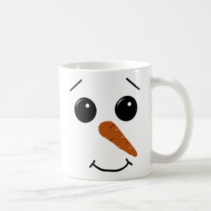 Tasse de visage de bonhomme de neige