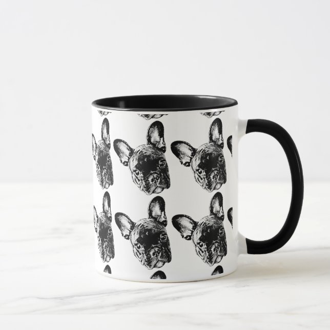Tasse de visage de bouledogue français (Droite)