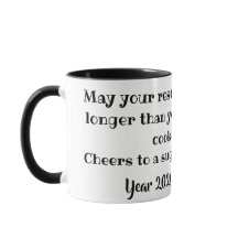 Tasse de vœux amusants pour le Nouvel An