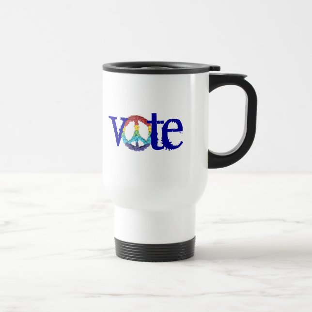 Tasse de vote signe de paix arc-en-ciel (Droite)