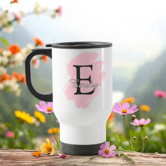 Tasse de voyage à monogramme personnalisable avec