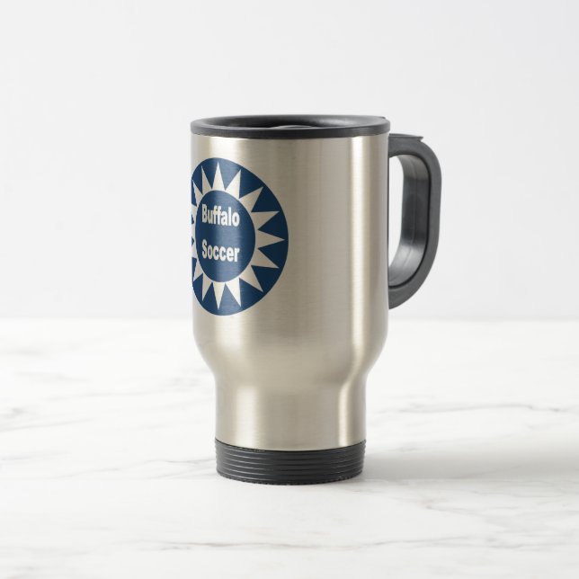 Tasse de voyage acier  BUFFALO  SOCCER  (Devant droit)