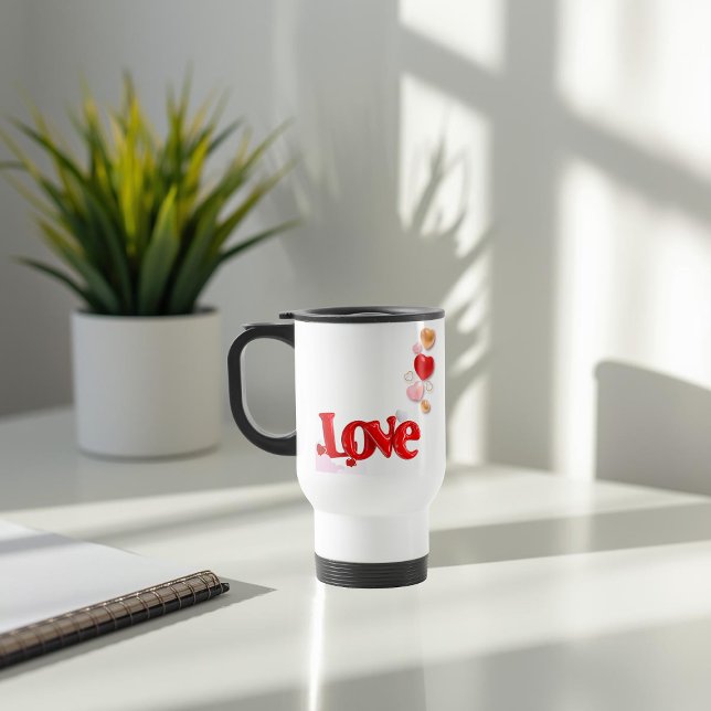 Tasse de voyage Amour & Cœurs (Créateur téléchargé)