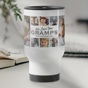 Tasse de voyage avec collage de photos pour la fêt