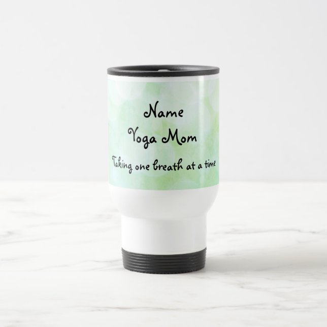 Tasse de voyage avec design Yoga Maman (Centre)