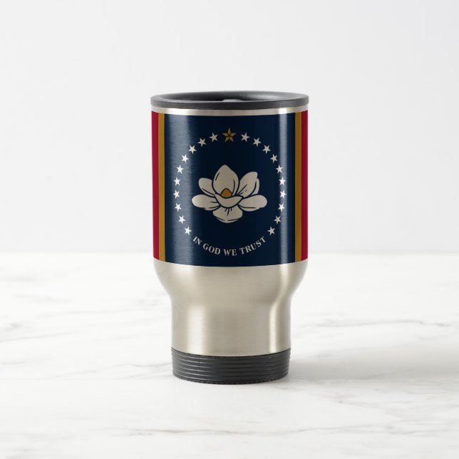Tasse de voyage avec le drapeau de l'État du Missi (Centre)