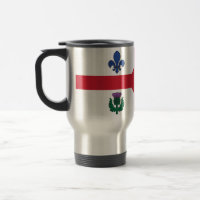 Tasse de voyage avec le drapeau de Montréal, Canad