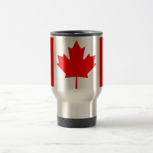 Tasse de voyage avec le drapeau du Canada