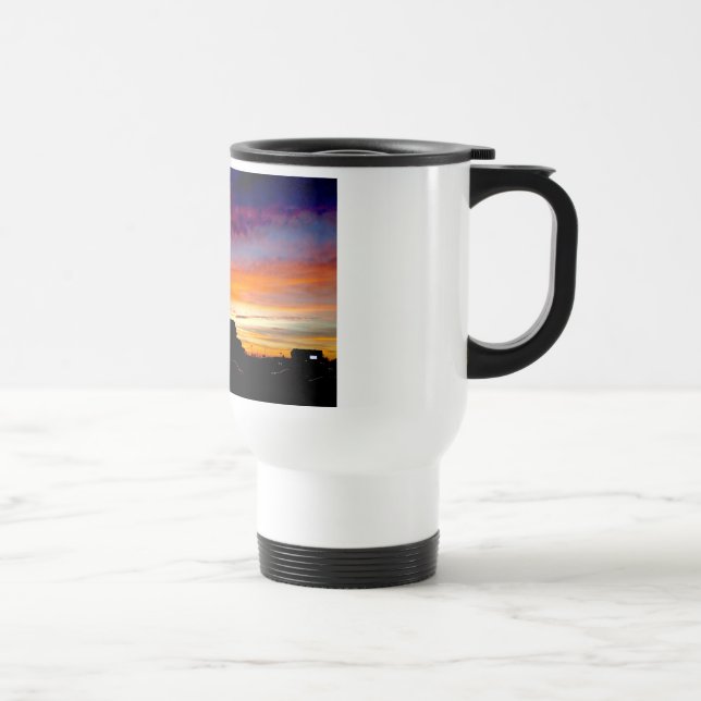 Tasse de voyage avec poignée et photo coucher de s (Droite)