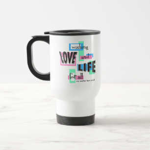 Tasse de voyage avec un message pro-vie.