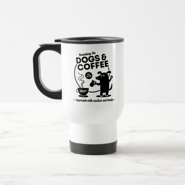 Tasse de voyage Café et Chiens en Course (Gauche)