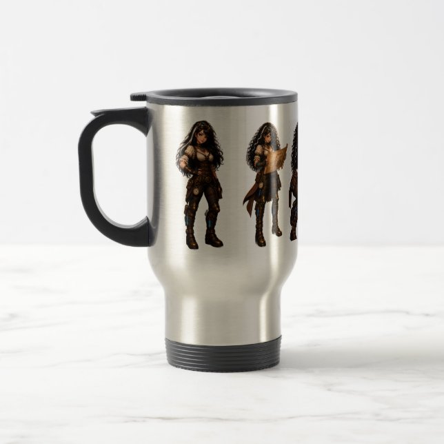 Tasse de voyage Chef de Projet Femme Steampunk (Gauche)