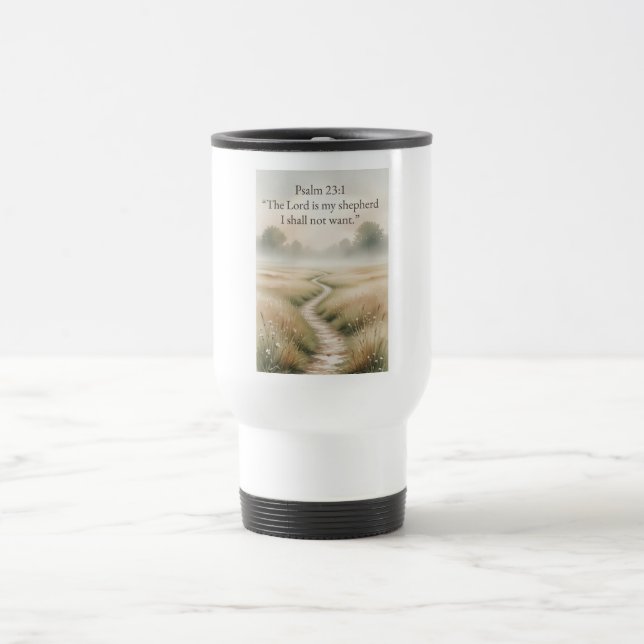 Tasse de voyage chrétienne Verset de la Bible Psau (Centre)