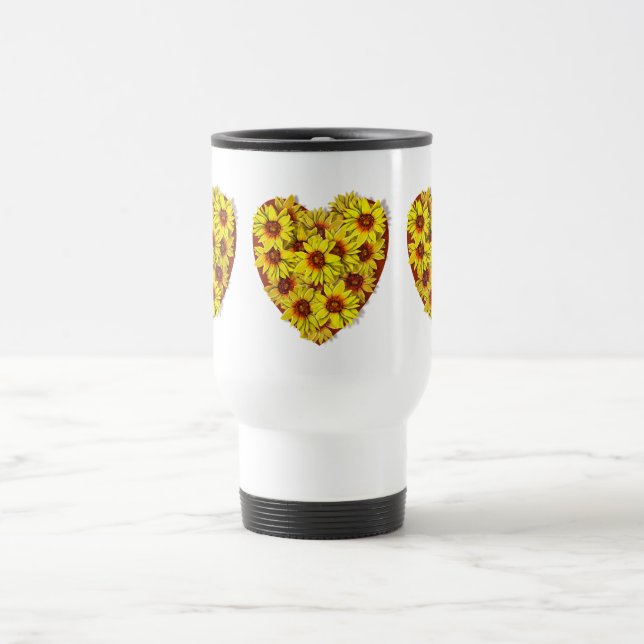 Tasse de voyage Cœurs de Tournesol (Centre)