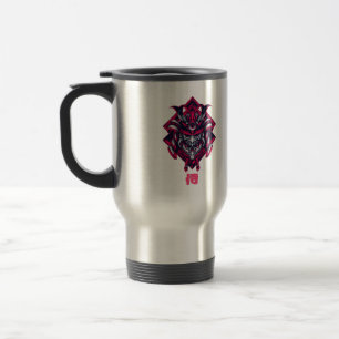 Tasse de voyage Cyberpunk Red Oni Samurai