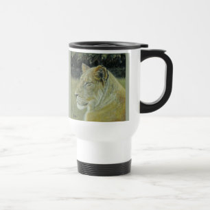 Tasse de voyage d'abonnée de lionne
