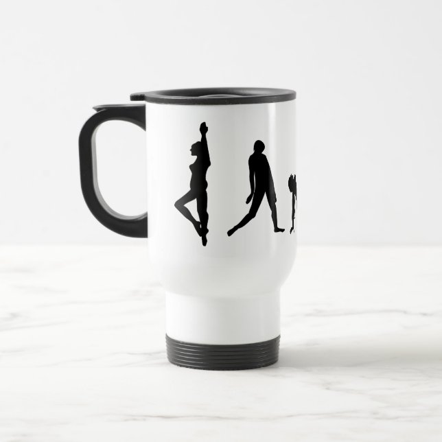 Tasse de voyage d'acier inoxydable de silhouette (Gauche)
