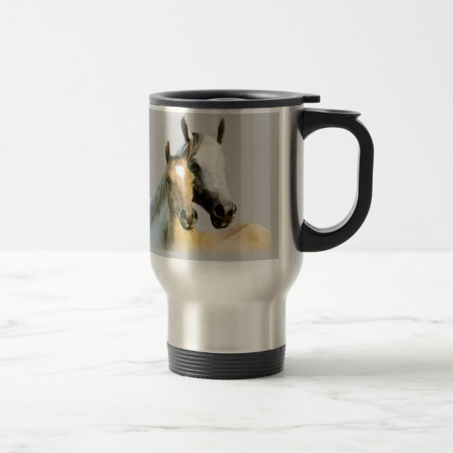 Tasse de voyage d'amis de cheval (Droit)