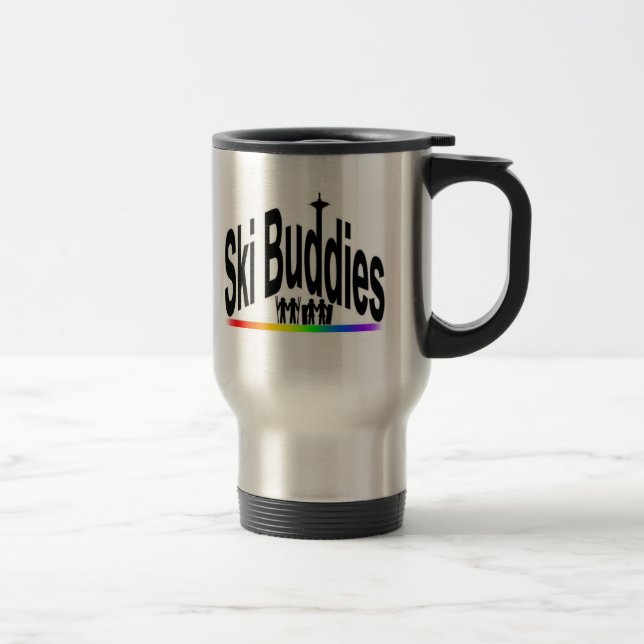 Tasse de voyage d'amis de ski (Droit)