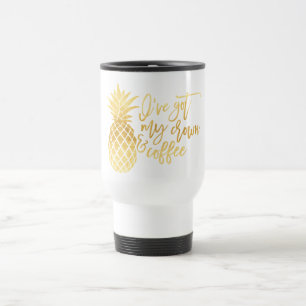 Tasse de voyage d'ananas d'or