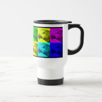 Tasse de voyage d'art de bruit de gris africain