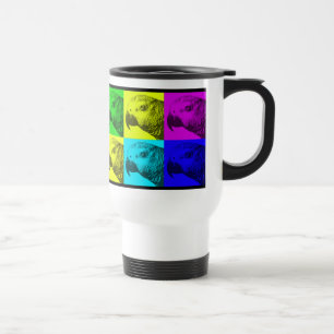 Tasse de voyage d'art de bruit de gris africain