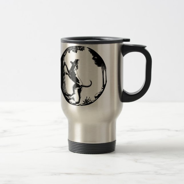 Tasse de voyage d'art de chien de chasse de tasse (Droit)