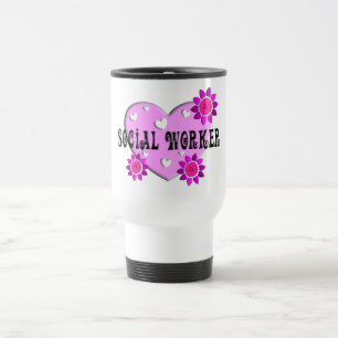 Tasse de voyage d'assistant social