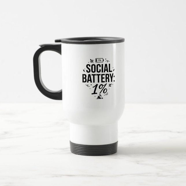 Tasse de voyage de 450 ml - Batterie sociale (Gauche)