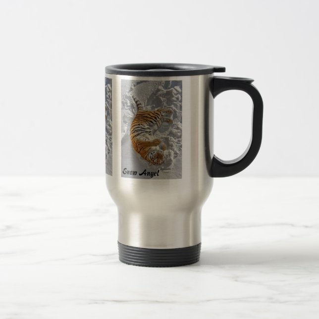 Tasse de voyage de "ange de neige" de tigre (Droit)