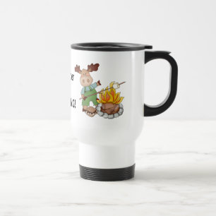 Tasse de voyage de bande dessinée d'orignaux de
