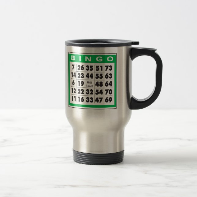 Tasse de voyage de bingo-test (Droit)
