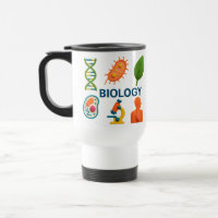 Tasse de voyage de biologie colorée