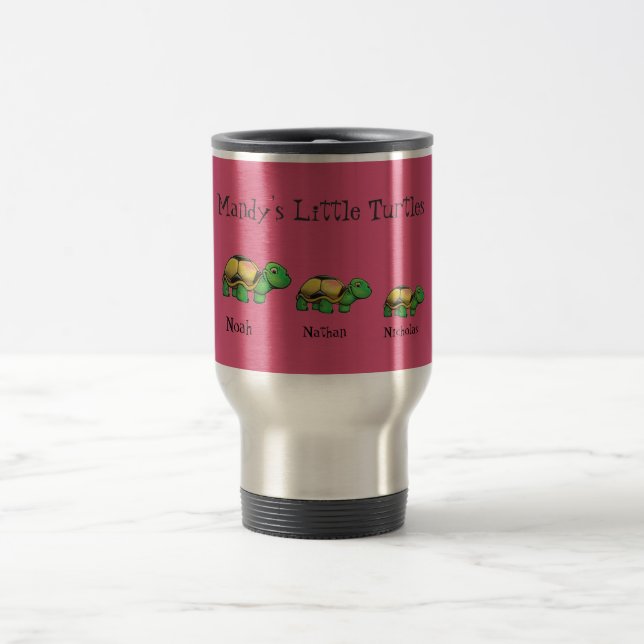 Tasse de voyage de café de maman de tortue (Centre)