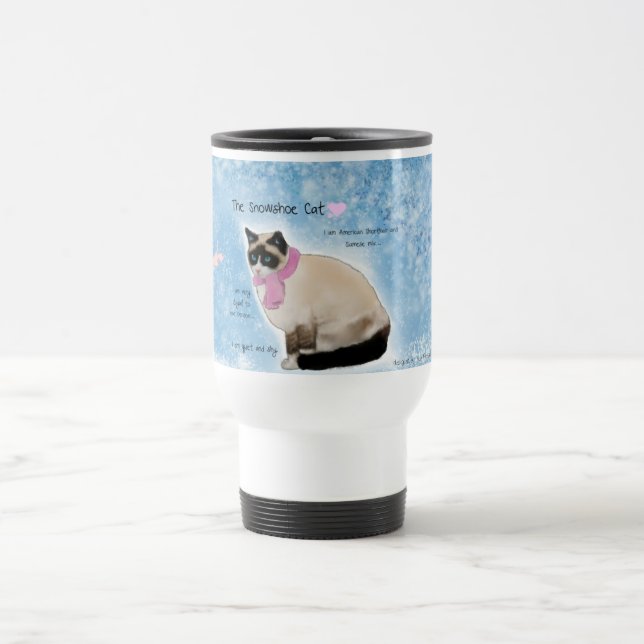 Tasse de voyage de chat de raquette (Centre)