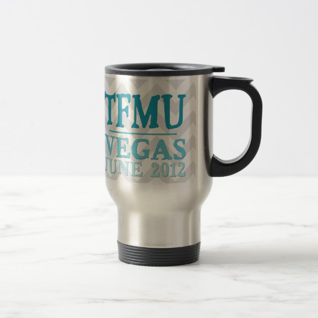 Tasse de voyage de Chevron d'Aqua de TFMU VEGAS (Droit)